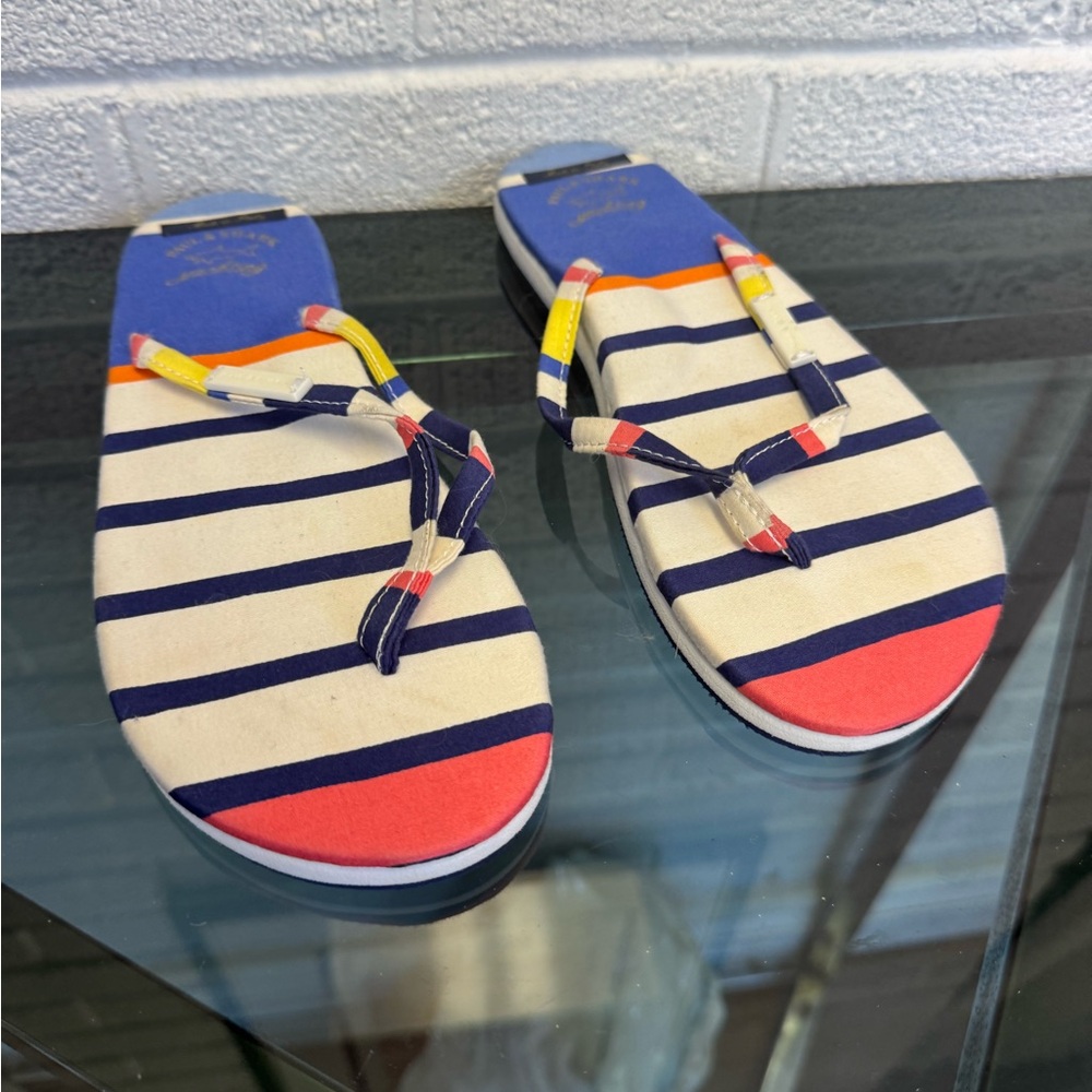 Paul & Shark Red and Blue Nautical Slippers Yachting